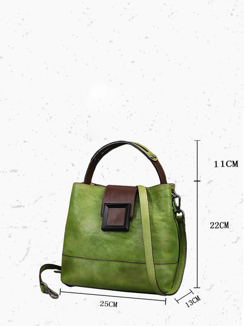 Women Retro Leather Handbag Crossbody Bag