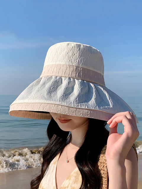 Women Summer Colorblock Sunproof Sun Hat