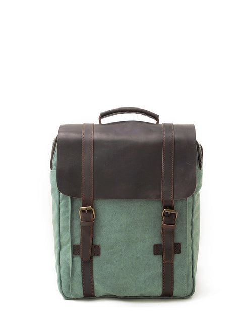 Retro Large Capacity Canvas Leather Backpack