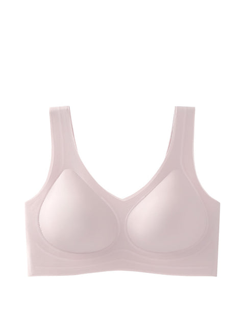 Women Casual Seamless Solid Fixed Cup Bra