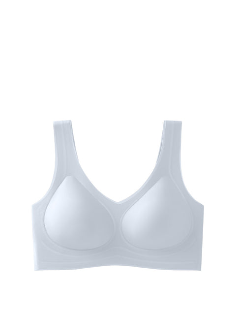 Women Casual Seamless Solid Fixed Cup Bra