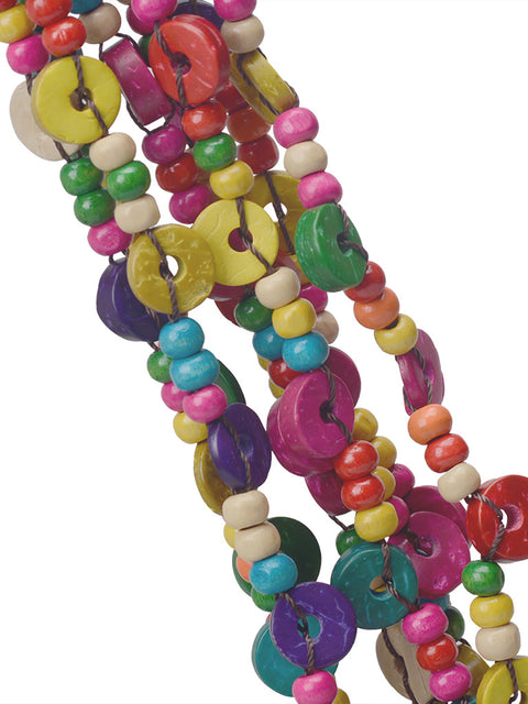 Ethnic Colorful Handmade Multi-layer Bead Knitted Necklace