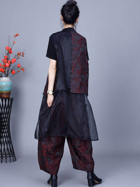 Women Vintage Flower Print Spring Loose Harem Pants