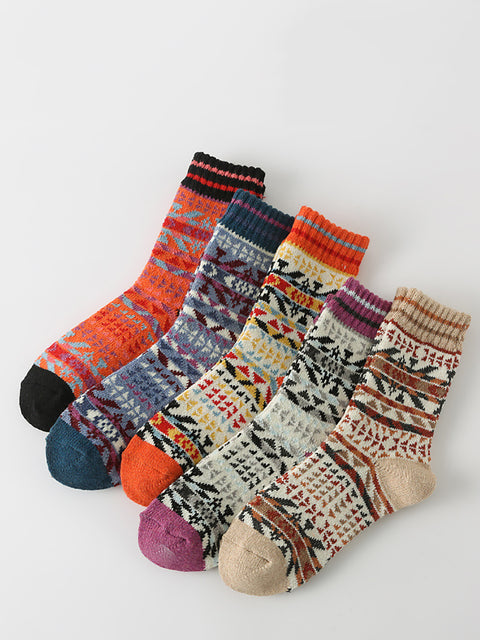 5 Pairs Women Winter Thicken Socks