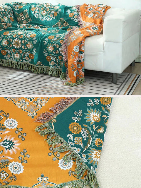 Cotton Queen Bedcover Sofa Blanket