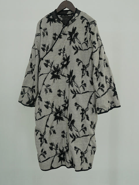 Vintage Reversible Wear Jacquard Loose Cheongsam Coat