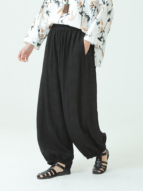 Plus Size Women Spring  Loose Lantern Pants